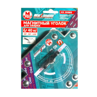 Магнитный уголок для сварки с переключателем 22 кг, форма стрелы, "MAXIMUM" MX 09585