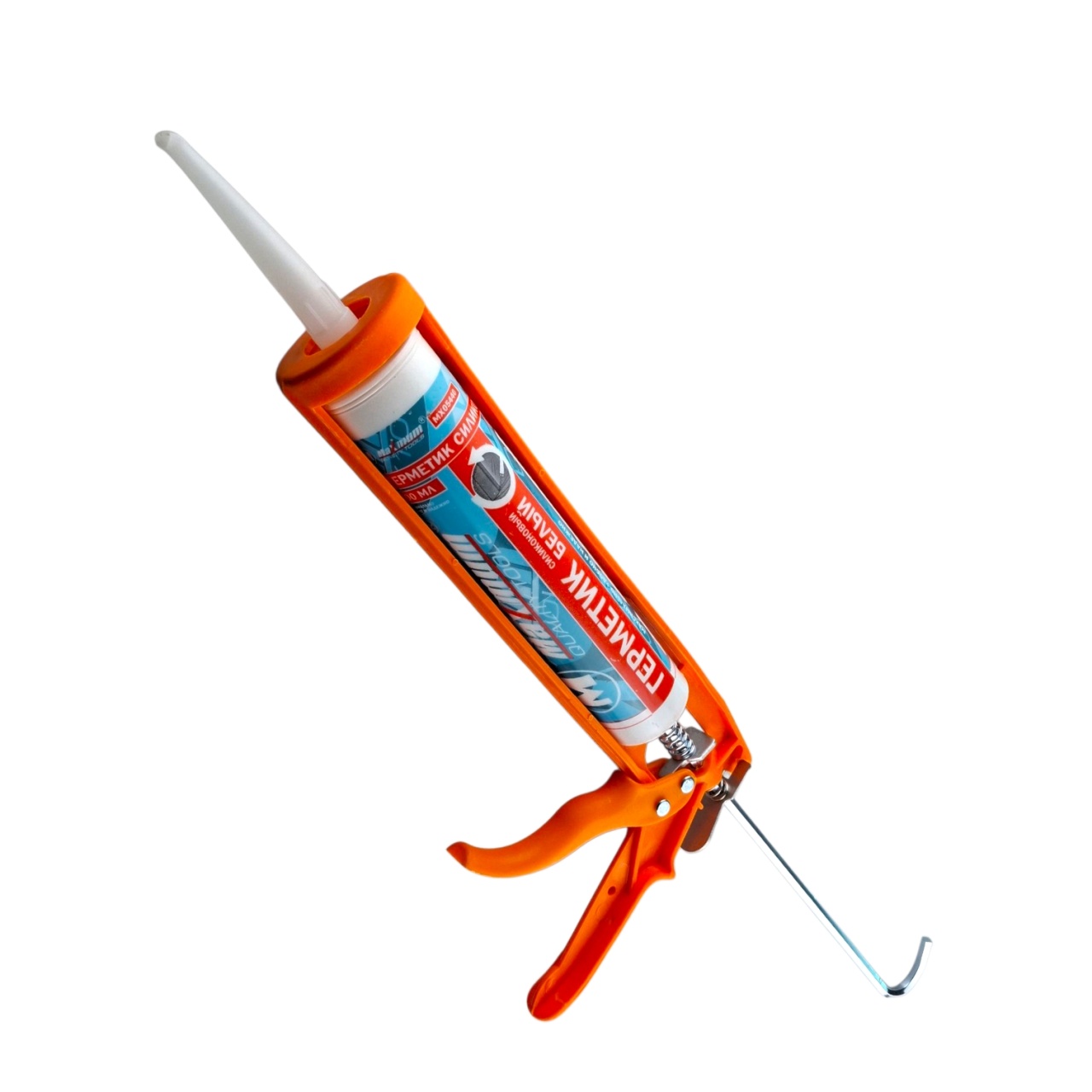 пистолет для герметика 310 мл, пластиковый, скелетый, оранжевый, "maximum"(максимум) mx 46566 оптом