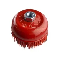 Щетка чашечная для УШМ 125 мм, 5",нейлоновая, волнистая проволока, "MAXIMUM" MX 18204