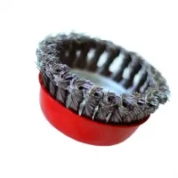 Щетка чашечная для УШМ 150 мм (6), черная, крученая проволока